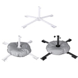 Maxbell Patio Umbrella Stand Sturdy Sun Shade Umbrella Stand for Terrace Deck Garden White No Water Bag