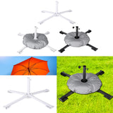 Maxbell Patio Umbrella Stand Sturdy Sun Shade Umbrella Stand for Terrace Deck Garden White No Water Bag