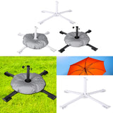 Maxbell Patio Umbrella Stand Sturdy Sun Shade Umbrella Stand for Terrace Deck Garden White No Water Bag