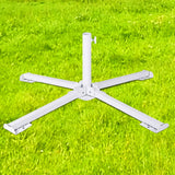Maxbell Patio Umbrella Stand Sturdy Sun Shade Umbrella Stand for Terrace Deck Garden White No Water Bag