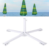 Maxbell Patio Umbrella Stand Sturdy Sun Shade Umbrella Stand for Terrace Deck Garden White No Water Bag