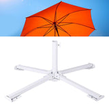 Maxbell Patio Umbrella Stand Sturdy Sun Shade Umbrella Stand for Terrace Deck Garden White No Water Bag