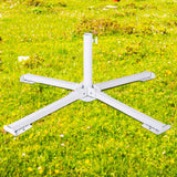 Maxbell Patio Umbrella Stand Sturdy Sun Shade Umbrella Stand for Terrace Deck Garden White No Water Bag