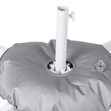 Maxbell Patio Umbrella Stand Sturdy Sun Shade Umbrella Stand for Terrace Deck Garden White With Water Bag