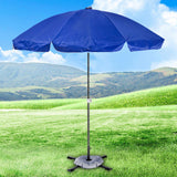Maxbell Patio Umbrella Stand Sturdy Sun Shade Umbrella Stand for Terrace Deck Garden White With Water Bag