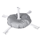 Maxbell Patio Umbrella Stand Sturdy Sun Shade Umbrella Stand for Terrace Deck Garden White With Water Bag