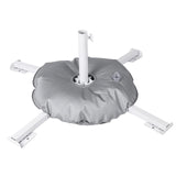 Maxbell Patio Umbrella Stand Sturdy Sun Shade Umbrella Stand for Terrace Deck Garden White With Water Bag