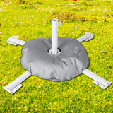 Maxbell Patio Umbrella Stand Sturdy Sun Shade Umbrella Stand for Terrace Deck Garden White With Water Bag