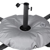 Maxbell Patio Umbrella Stand Sturdy Sun Shade Umbrella Stand for Terrace Deck Garden Black With Water Bag