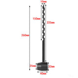 Maxbell Hand Auger Wrench Wood Drill Manual Tool for Shelter Building Hiking Camping 10x260 mm