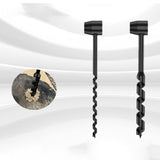 Maxbell Hand Auger Wrench Wood Drill Manual Tool for Shelter Building Hiking Camping 10x260 mm
