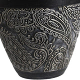 Decorative Plant Pot Resin Retro Plant Container for Office Courtyard Garden Black