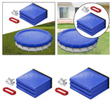 Maxbell above Ground Round Pool Cover Portable Versatile Thick PE Material Dustproof 12 Feet