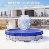 Maxbell above Ground Round Pool Cover Portable Versatile Thick PE Material Dustproof 12 Feet