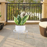 Maxbell Flower Pot Stand Multifunctional Convenient Heavy Duty for Patio Home Garden White
