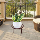 Maxbell Flower Pot Stand Multifunctional Convenient Heavy Duty for Patio Home Garden Brown