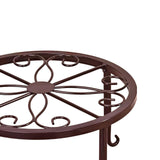 Maxbell Flower Pot Stand Multifunctional Convenient Heavy Duty for Patio Home Garden Brown