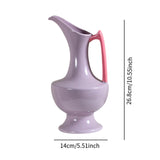 Maxbell Flower Vase with Handles and Spouts Elegant Art for TV Cabinet Wedding Shelf Purple
