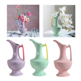 Maxbell Flower Vase with Handles and Spouts Elegant Art for TV Cabinet Wedding Shelf Purple