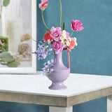 Maxbell Flower Vase with Handles and Spouts Elegant Art for TV Cabinet Wedding Shelf Purple