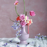 Maxbell Flower Vase with Handles and Spouts Elegant Art for TV Cabinet Wedding Shelf Purple