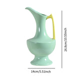 Maxbell Flower Vase with Handles and Spouts Elegant Art for TV Cabinet Wedding Shelf Green