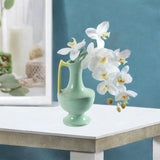 Maxbell Flower Vase with Handles and Spouts Elegant Art for TV Cabinet Wedding Shelf Green