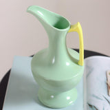 Maxbell Flower Vase with Handles and Spouts Elegant Art for TV Cabinet Wedding Shelf Green