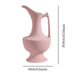 Maxbell Flower Vase with Handles and Spouts Elegant Art for TV Cabinet Wedding Shelf Pink