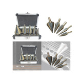 Maxbell Step Cone Drill Bit Quick Change Multipurpose for Carbon Steel Planks Metal Storage Case