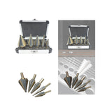 Maxbell Step Cone Drill Bit Quick Change Multipurpose for Carbon Steel Planks Metal Storage Case