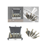 Maxbell Step Cone Drill Bit Quick Change Multipurpose for Carbon Steel Planks Metal Storage Case