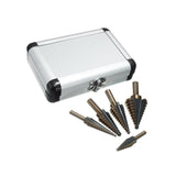 Maxbell Step Cone Drill Bit Quick Change Multipurpose for Carbon Steel Planks Metal Storage Case