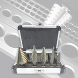 Maxbell Step Cone Drill Bit Quick Change Multipurpose for Carbon Steel Planks Metal Storage Case