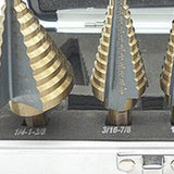 Maxbell Step Cone Drill Bit Quick Change Multipurpose for Carbon Steel Planks Metal Storage Case