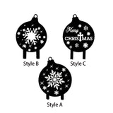 Maxbell Christmas Yard Signs Decor Hollow Snowflake Stake for Home Walkway Landscape Style A