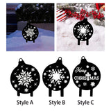 Maxbell Christmas Yard Signs Decor Hollow Snowflake Stake for Home Walkway Landscape Style A