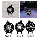 Maxbell Christmas Yard Signs Decor Hollow Snowflake Stake for Home Walkway Landscape Style A