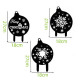 Maxbell Christmas Yard Signs Decor Hollow Snowflake Stake for Home Walkway Landscape Style A