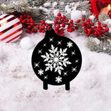 Maxbell Christmas Yard Signs Decor Hollow Snowflake Stake for Home Walkway Landscape Style A