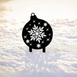 Maxbell Christmas Yard Signs Decor Hollow Snowflake Stake for Home Walkway Landscape Style A