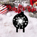 Maxbell Christmas Yard Signs Decor Hollow Snowflake Stake for Home Walkway Landscape Style B