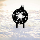 Maxbell Christmas Yard Signs Decor Hollow Snowflake Stake for Home Walkway Landscape Style B