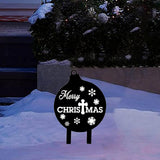 Maxbell Christmas Yard Signs Decor Hollow Snowflake Stake for Home Walkway Landscape Style C