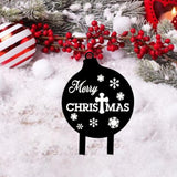 Maxbell Christmas Yard Signs Decor Hollow Snowflake Stake for Home Walkway Landscape Style C