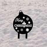 Maxbell Christmas Yard Signs Decor Hollow Snowflake Stake for Home Walkway Landscape Style C