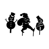 Maxbell 3 Pieces Garden Christmas Stakes Holiday Yard Art for Patio Backyard Walkway