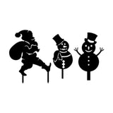 Maxbell 3 Pieces Garden Christmas Stakes Holiday Yard Art for Patio Backyard Walkway