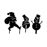 Maxbell 3 Pieces Garden Christmas Stakes Holiday Yard Art for Patio Backyard Walkway