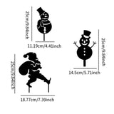 Maxbell 3 Pieces Garden Christmas Stakes Holiday Yard Art for Patio Backyard Walkway